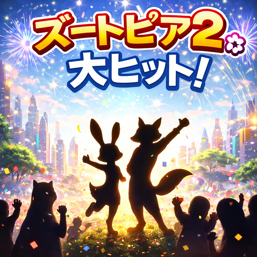 ズートピア2大ヒットをイメージしたシルエットのアイキャッチ画像