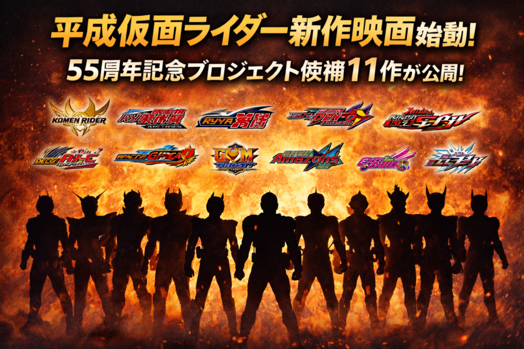 平成仮面ライダー,仮面ライダー映画,仮面ライダー55周年,仮面ライダームービープロジェクト,仮面ライダーディケイド,仮面ライダー龍騎,仮面ライダー電王,特撮ニュース,特撮映画,仮面ライダー考察