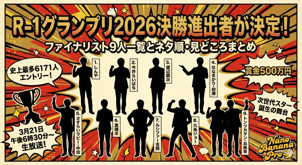 R-1グランプリ決勝ステージをイメージした会場画像