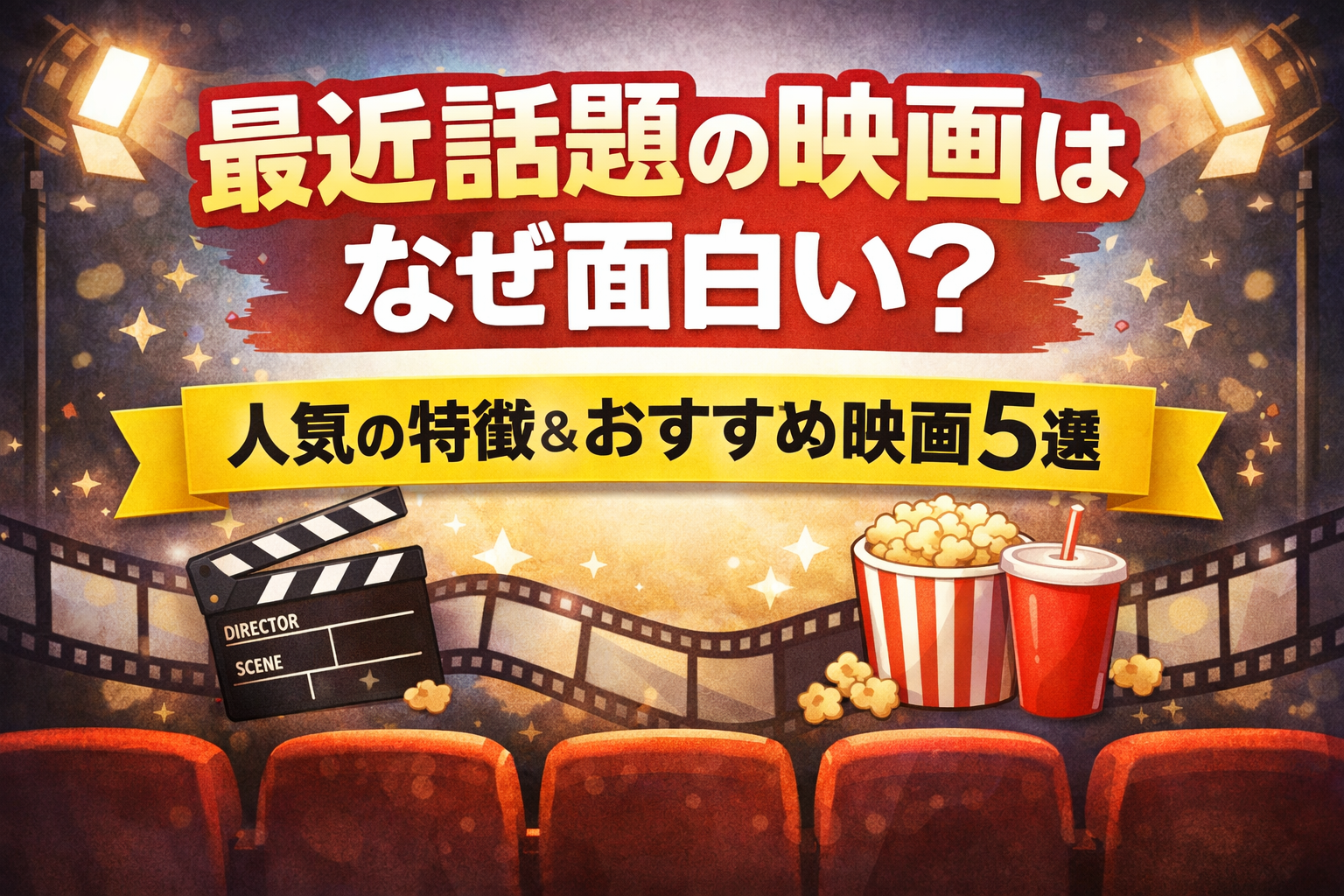 話題の映画が面白い理由やおすすめ映画5選を紹介するアイキャッチ画像
